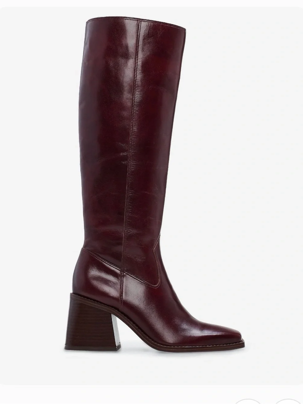 Vince Camuto Women’s Over-the-Knee Leather Boots in Deep Burgundy